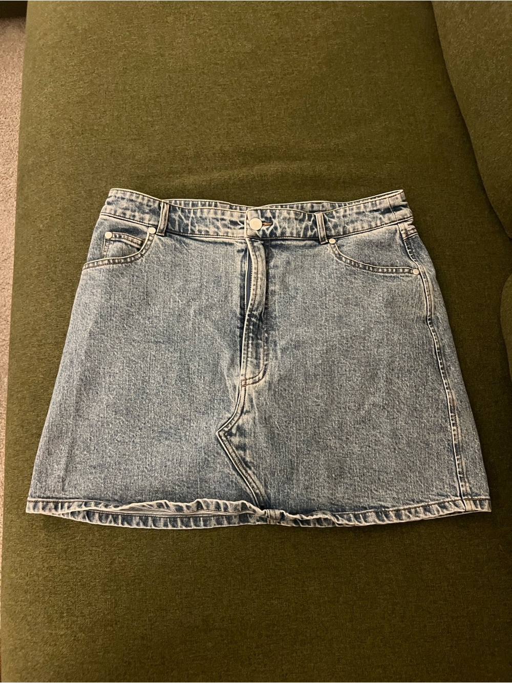 Pilcro Light Blue Denim Mini Skirt